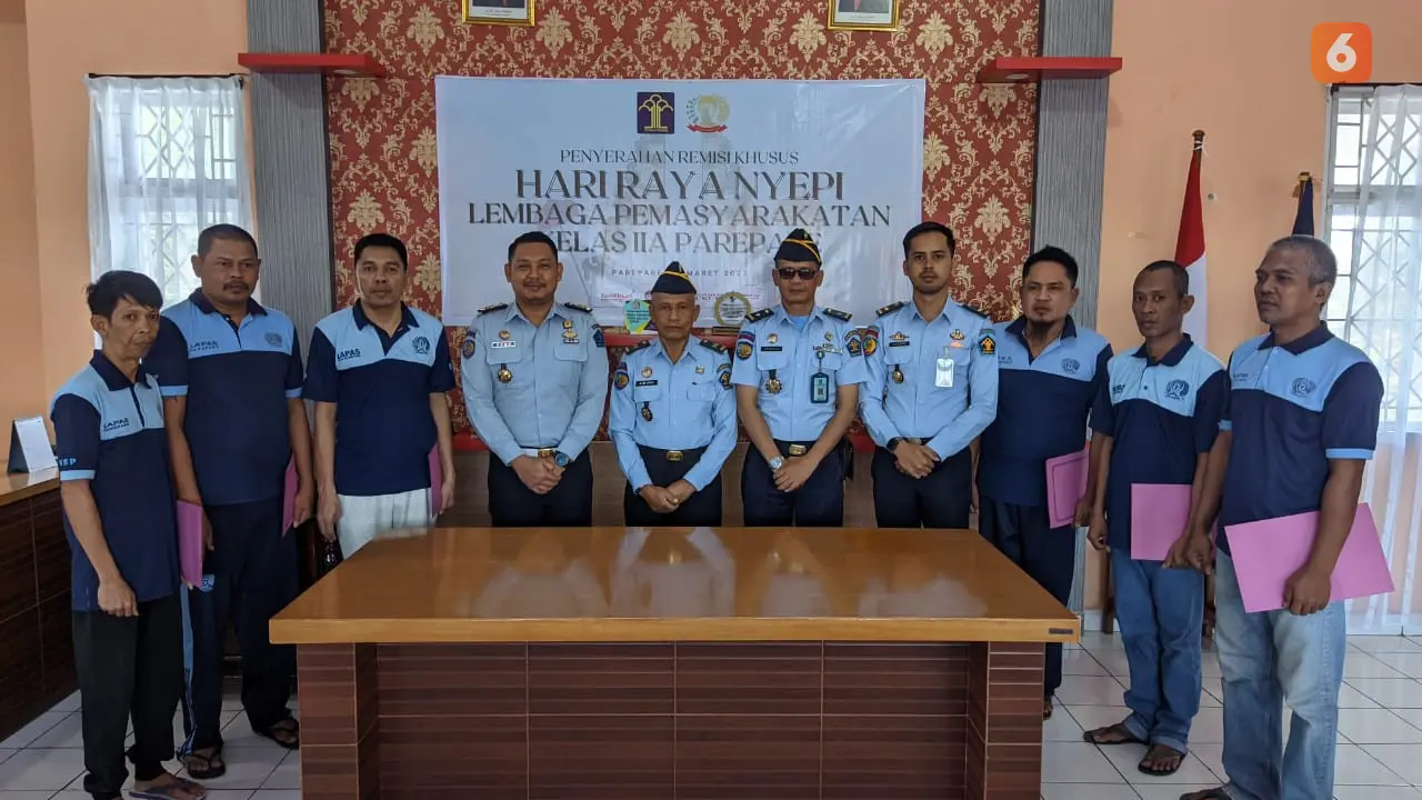 7 Napi Lapas Parepare mendapat remisi Hari Raya Nyepi (Liputan6.com/Eka Hakim)