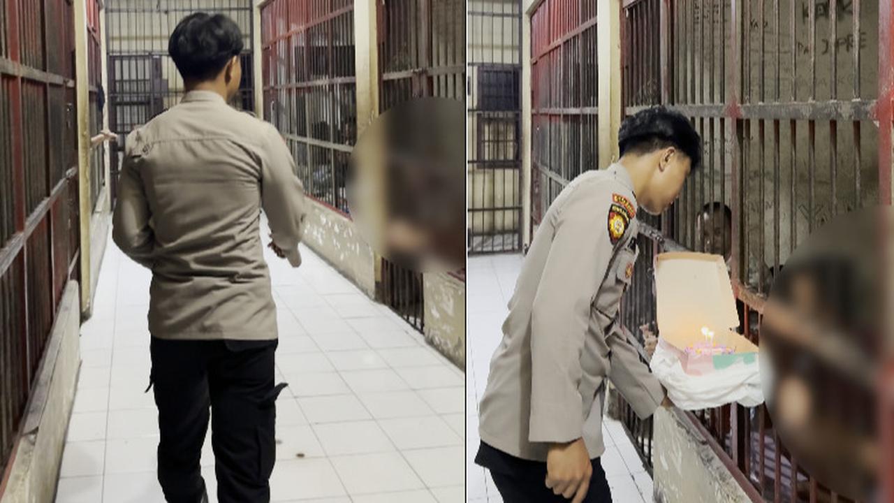 Sederhana Namun Penuh Kebahagiaan, Aksi Polisi Beri Kejutan Ultah untuk Tahanannya Ini Curi Perhatian