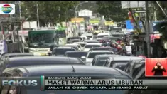 Untuk mengatasi kemacetan, kepolisian Satlantas Polres Cimahi memberlakukan lebih dari lima kali rekayasa arus dengan sistem buka tutup.