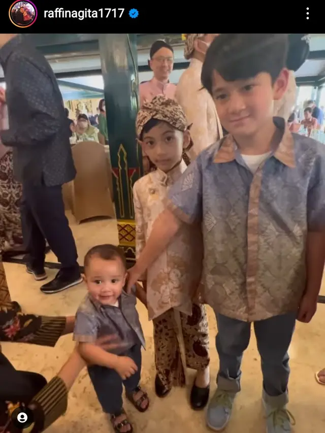 Cipung Ikutan Foto Bareng Rafathar dan Jan Ethes di Pernikahan Kaesang