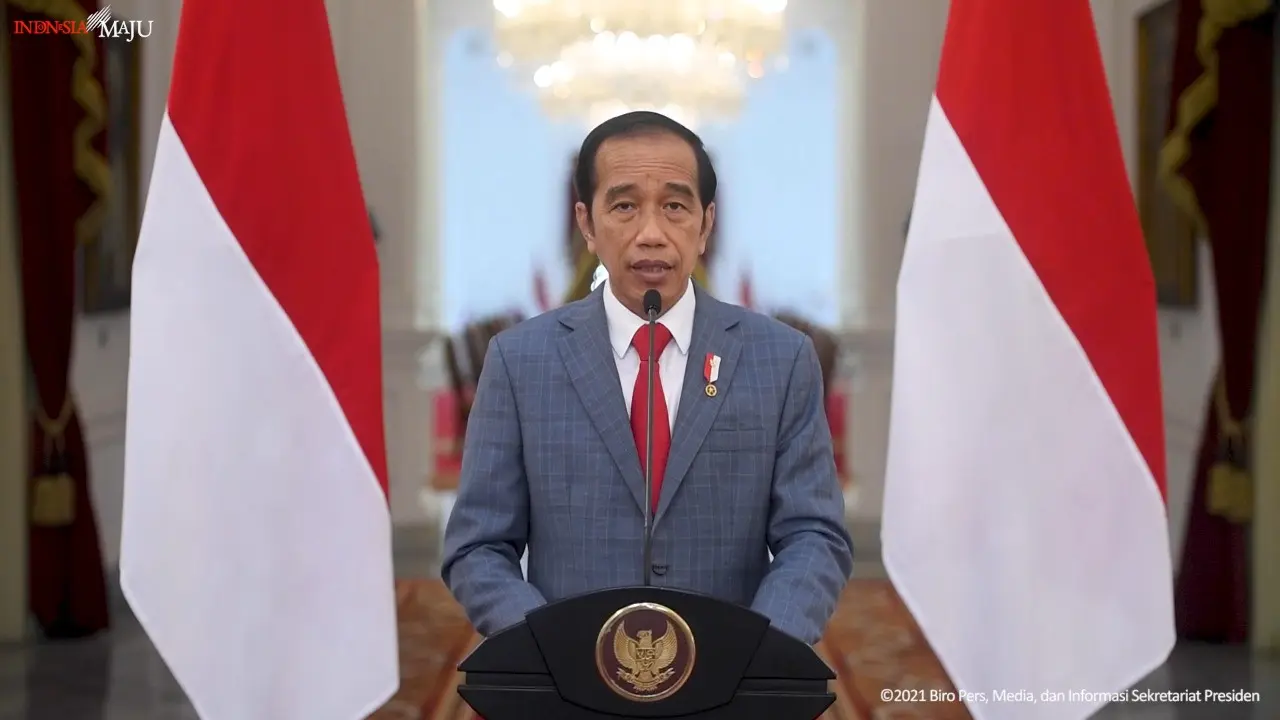 Presiden Joko Widodo atau Jokowi saat hadiri Webinar Kebangsaan UMN (Foto: UMN)