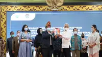 gelar wicara Peningkatan Indeks Literasi Masyarakat di Sumatera Selatan yang diselenggarakan Perpusnas dan Dinas Perpustakaan Sumsel di Palembang, pada Kamis (8/4/2021). (Liputan6.com/ ist)