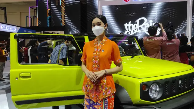 SPG Cantik di GIIAS Rela Bangun Lebih Pagi (Arief A/Liputan6.com)