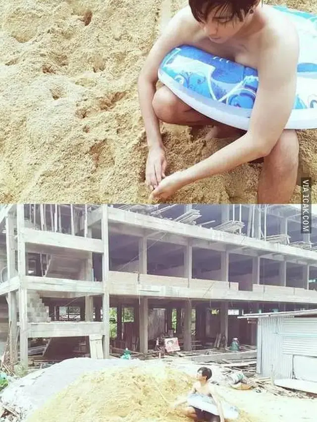 8 Potret Nyeleneh Orang Liburan Low Budget Ini Kasihan Banget