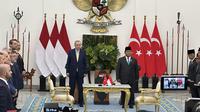 Pertemuan bilateral antara Presiden RI Prabowo Subianto dan Presiden Turki Recep Tayyip Erdogan di Istana Bogor. (Liputan6.com/Nanda Perdana Putra)