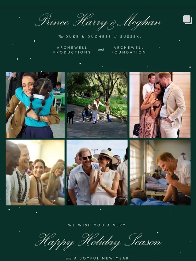 Pangeran Harry dan Meghan Markle Ungkap Kartu Natal dengan Potret Bersama Archie dan Lilibet. (Dok: IG https://www.instagram.com/p/DDp2Ezlo2n9/?img_index=1&igsh=dGQ3eG10N3VrMm53)