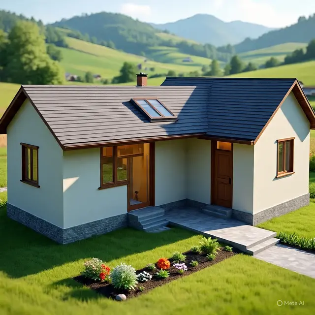 Ukuran 7x12 Desain Rumah Sederhana 3 Kamar di Kampung