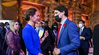 Kate Middleton dan PM Kanada Justin Trudeau bertemu di resepsi COP26 di Glasgow. Dok: COP26