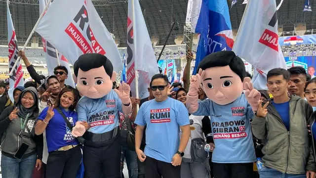 Relawan untuk Majukan Indonesia (Relawan RUMI) hadir dalam Kampanye Akbar dan Temu Relawan Prabowo-Gibran di Gelora Bandung Lautan Api (GBLA), Kamis (8/2) (Istimewa)