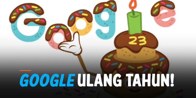 VIDEO: Google Ultah ke-23, Doodle Hadir Berbentuk Kue Coklat