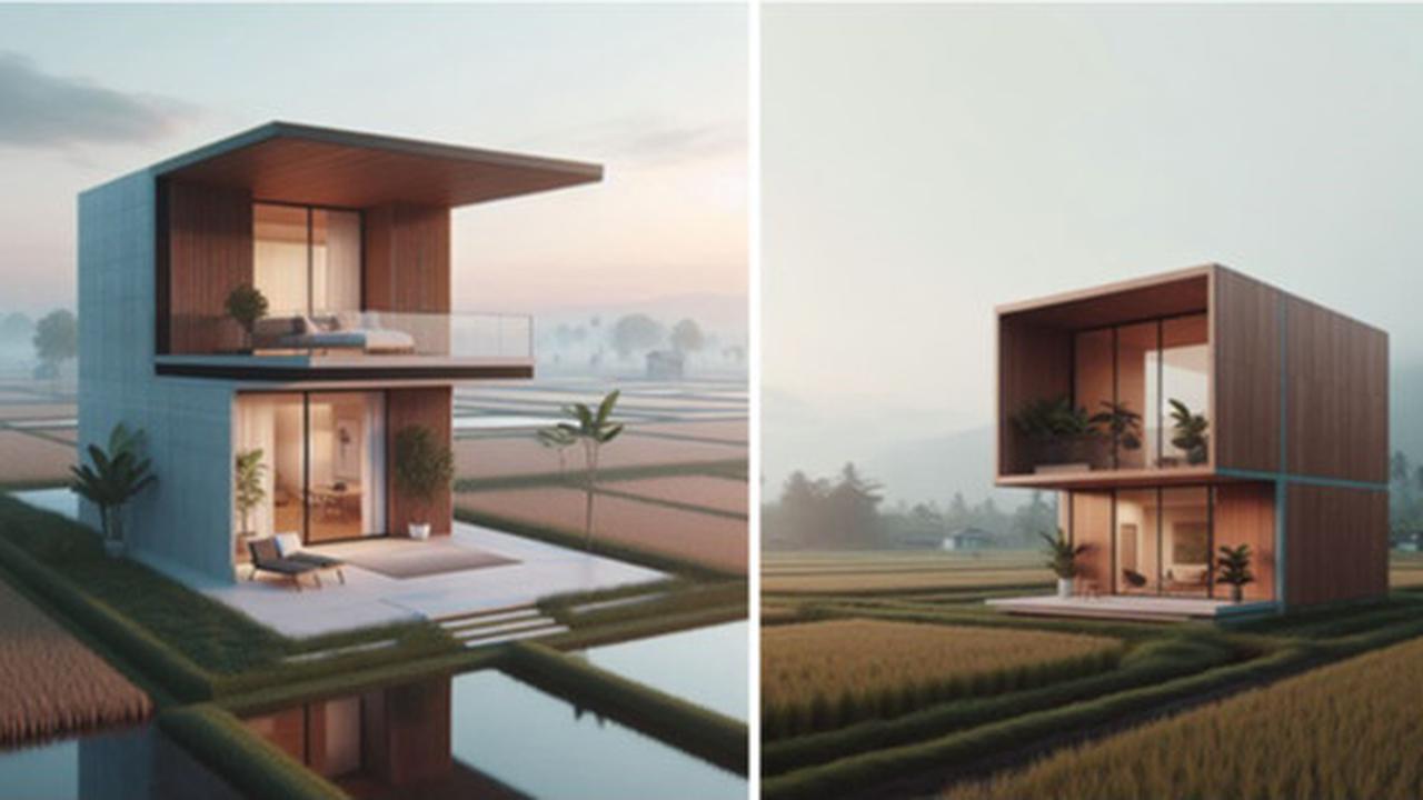 Tak Selalu Ndeso, Ini 7 Desain Rumah Minimalis Pinggir Sawah yang Estetik dan Bikin Tetangga Iri