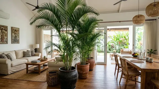 Tanaman untuk Pembatas Ruangan di Rumah Tanpa Sekat (AI Generated)