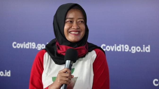 Di Graha BNPB, Jakarta, Senin (4/5/2020), pegiat Indonesia Berkebun Winartania mendorong, warga memanfaatkan ruang terbatas di rumah untuk berkebun atau menanam tanaman, termasuk sayuran. (Dok Badan Nasional Penanggulangan Bencana/BNPB)