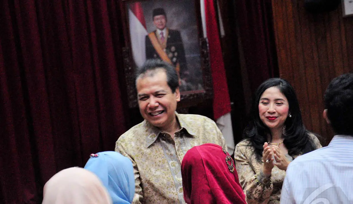 Menteri Koordinator Bidang Perekonomian Chairul Tanjung hari ini menggelar acara halal bihalal (Liputan6.com/Faizal Fanani)