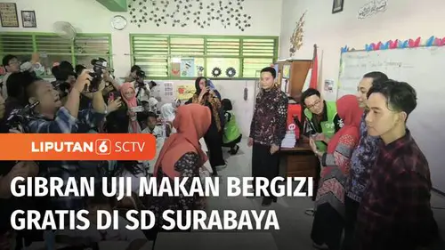 VIDEO: Gibran Uji Coba Makan Gratis di Surabaya, Paket Makanan Disiapkan UMKM