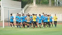 Elkan Baggott menjadi satu dari 35 pemain yang mengikuti pemusatan latihan Timnas Indonesia hari perdana di Stadion Madya, Jakarta, Jumat (7/8/2020). (dok.PSSI)