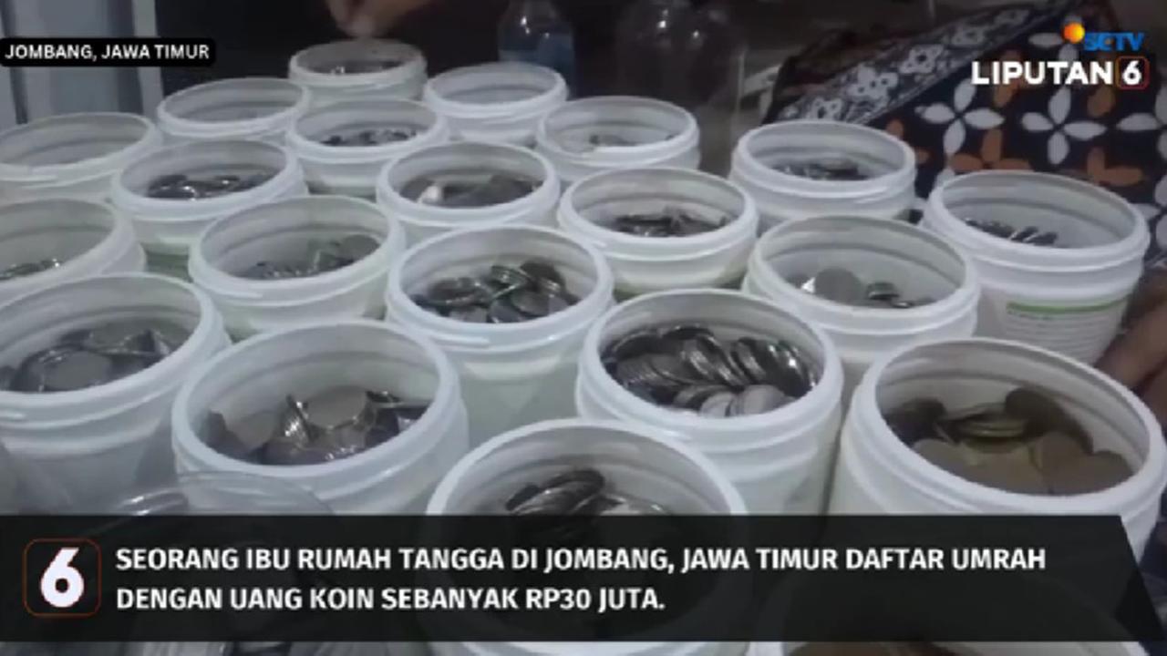 Lilik Setyorini, ibu rumah tangga menabung uang koin selama empat tahun untuk umrah