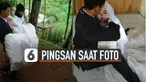 Seorang calon pengantin perempuan pingsan saat foto pre wedding di atas bukit.