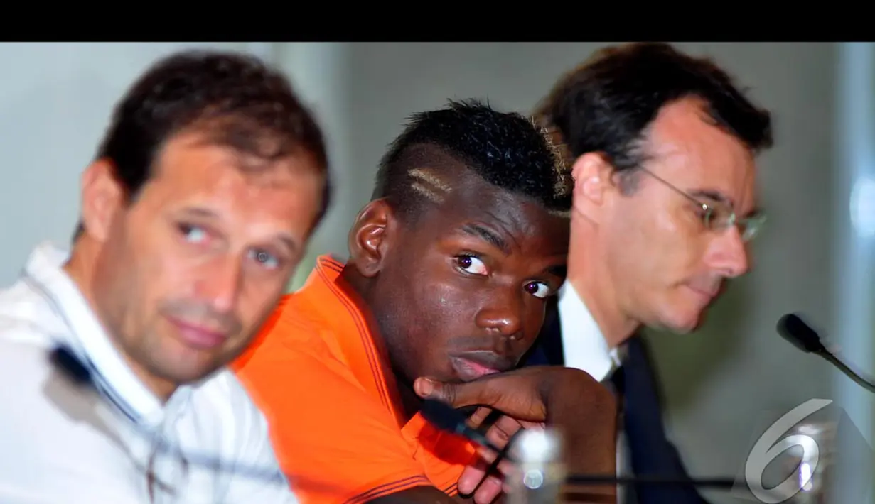 Pogba mengaku terkejut dan takjub atas antusias yang diperlihatkan oleh Juventini di Indonesia, Jakarta, Selasa (5/8/2014) (Liputan6.com/Johan Tallo)