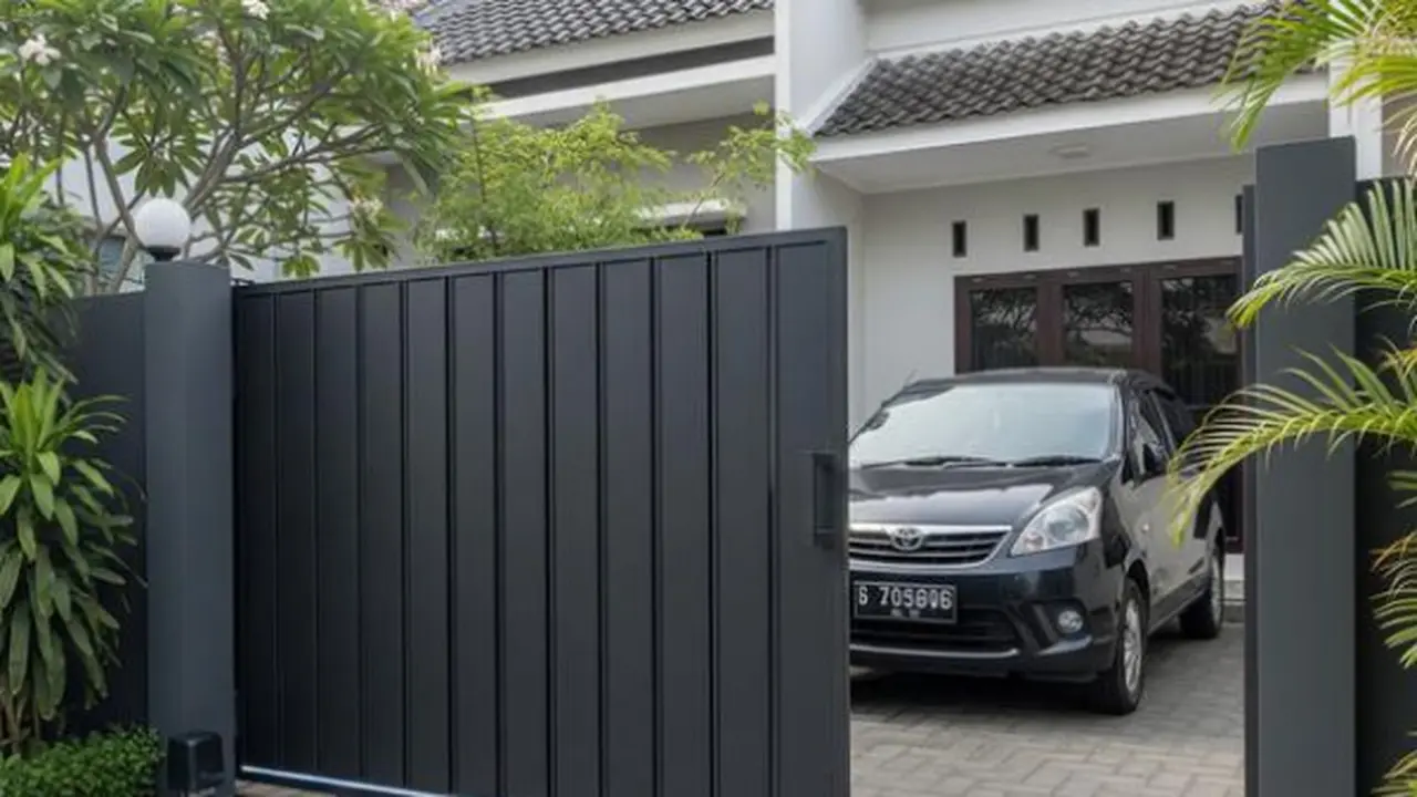 Ilustrasi Model Pagar Tinggi Modern untuk Rumah Mewah/Gemini AI