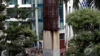 Pembatalan proyek monorel dikarenakan jalur yang akan dilewati monorel tidak sesuai dengan tata ruang Kota Jakarta, Jakarta, Selasa (13/1/2015). (Liputan6.com/Faizal Fanani)