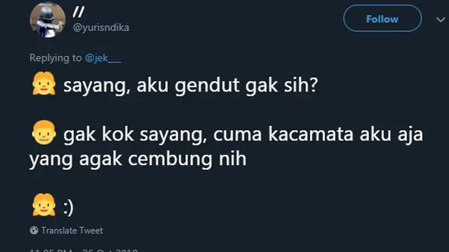 7 Jawaban Kocak Pria Saat Ditanya Pacar 'Aku Gendutan Enggak?'