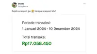 6 Potret Gojek Wrapped Netizen Lebih dari Rp 10 Juta Ini Bikin Melongo, Bisa DP Rumah