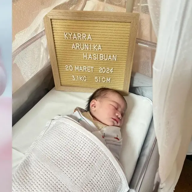 Potret Kyarra Hasibuan saat tertidur (Sumber: Instagram/@jessicamila03)