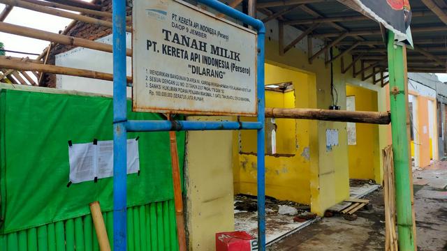 Salah satu titik aset milik PT KAI yang dimiliki perseorangan  di wilayah Jember (Istimewa)