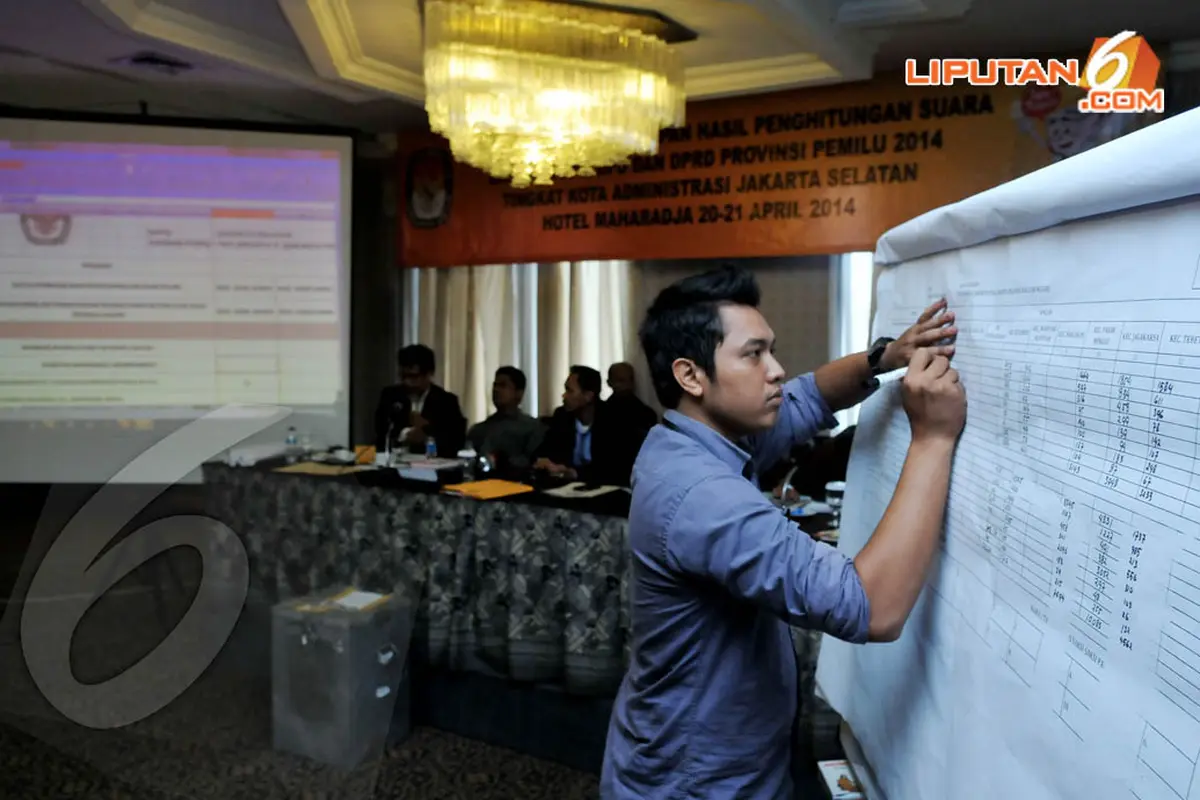 [FOTO] Diterpa Masalah, Rekapitulasi Suara Tetap Berjalan