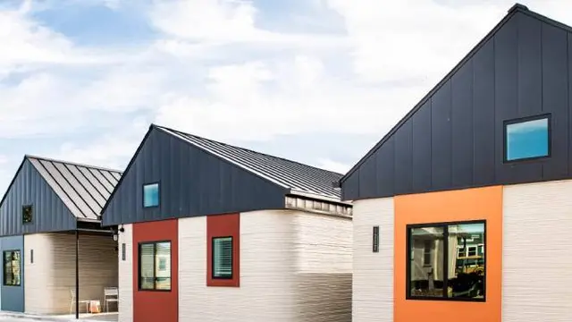Rumah 3D di Community First! Village. Dok: Icon