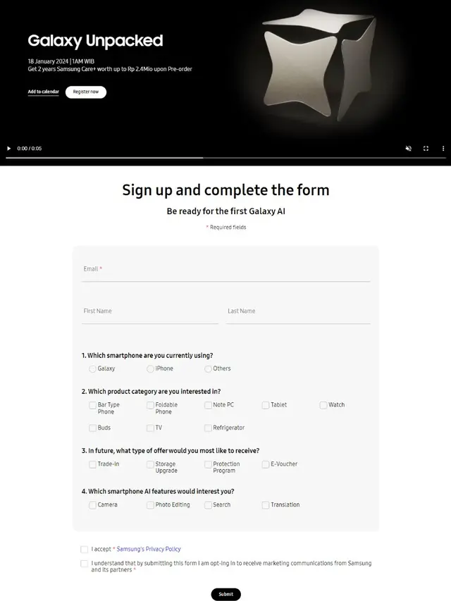 Samsung Galaxy Unpacked 2024. (Doc: Samsung.com)