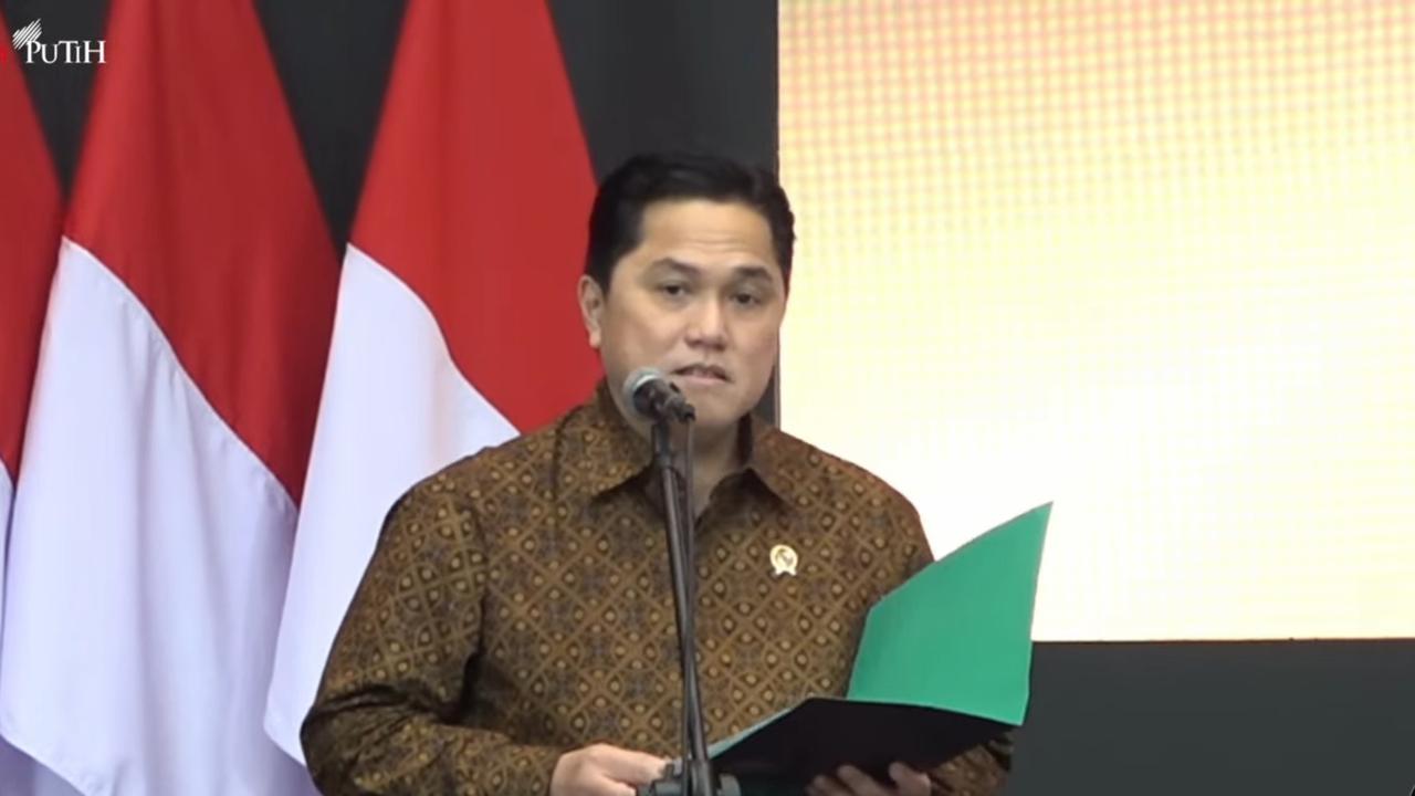 Menteri BUMN Erick Thohir (Foto: tangkapan layar/Arief RH)