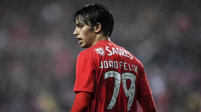 6. Joao Felix (Benfica) - Gelandang serang berusia 19 tahun itu mampu menembus starter reguler di Benfica musim ini. Setelah Manchester United, kini Real Madrid dan Barcelona dikabarkan bersaing mendapatkan tanda tangannya. (AFP/Patricia De Melo Moreiera)