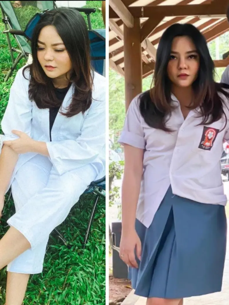 Ini 6 Potret Gita Sinaga yang Tampil Bak ABG, Kenakan Baju SMA