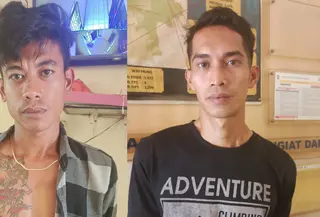 Tampang pelaku pembunuh pasutri di Tanggamus, Lampung, Aman Atmajaya (kiri) dan Ari Jupen Anggara (kanan). (Dok. Istimewa).