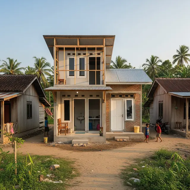 9 Desain Rumah Rp75 Juta Konsep Terbuka di Kampung, Nyaman dan Fungsional