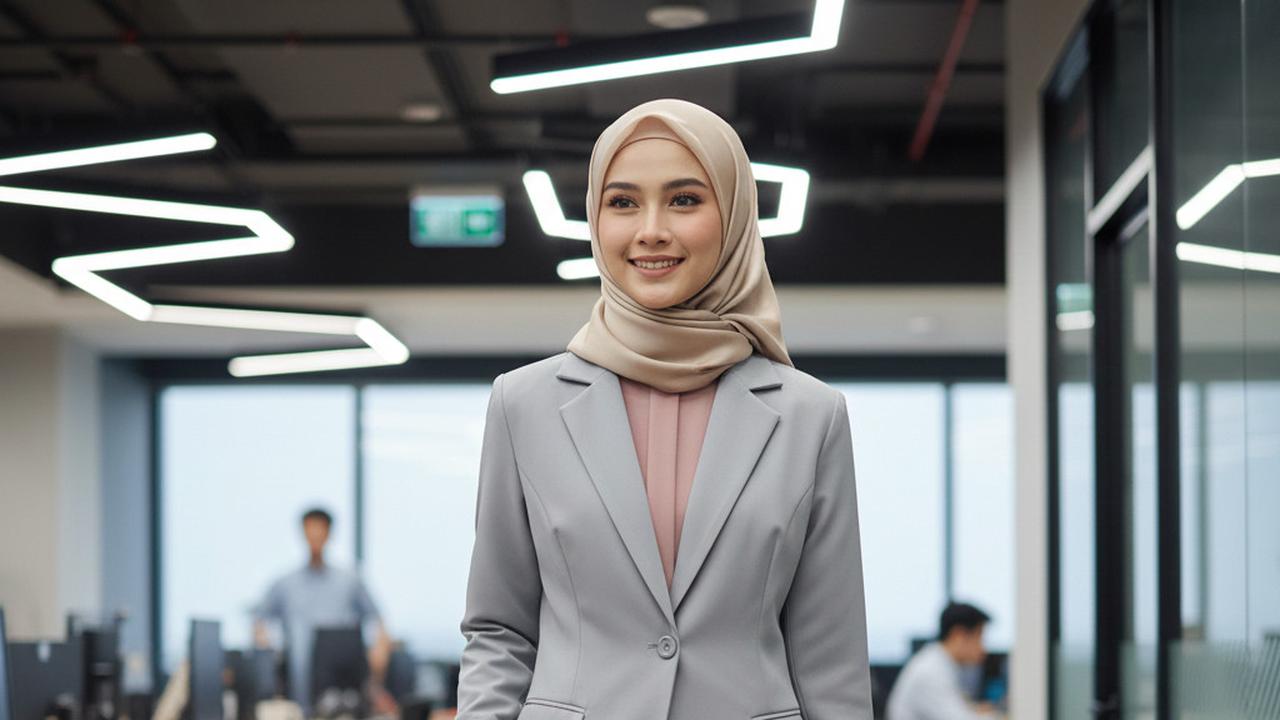 8 Inspirasi Model Gamis Blazer Modern untuk Wanita Karier dengan Mobilitas Tinggi