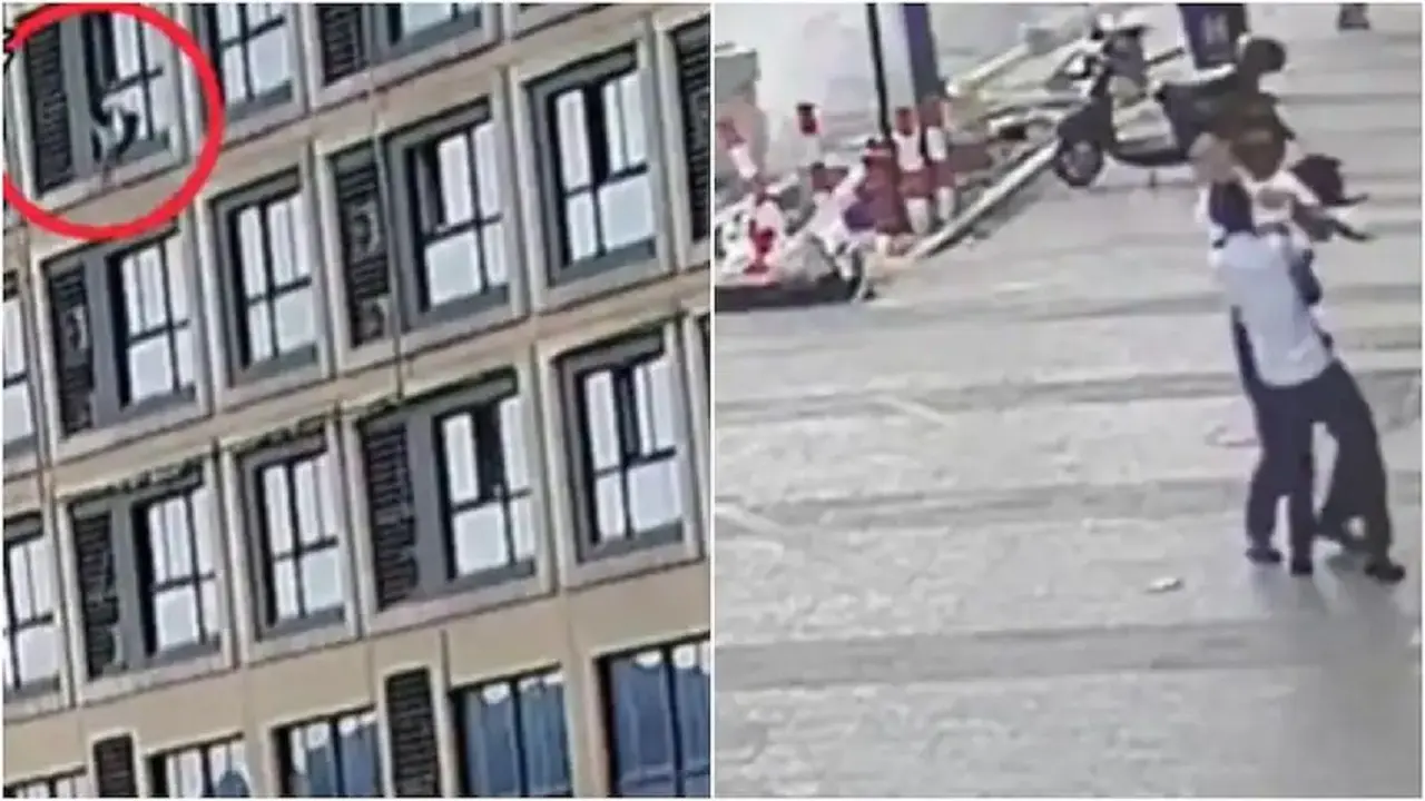 Viral Video Pria Tangkap Balita yang Jatuh dari Gedung Lima Lantai di China