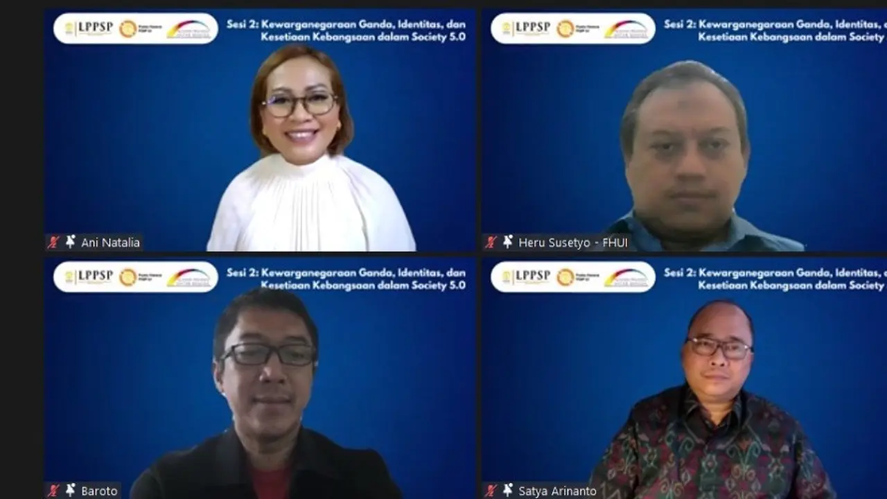 Webinar “Kewarganegaraan Ganda: Identitas dan Kesetiaan Kebangsaan dalam Society 5.0,” Sabtu, (26/2/2022). (Istimewa)