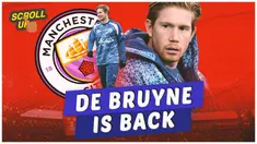 Berita video, scroll up kali ini membahas Kevin De Bruyne akhirnya terlihat kembali dipertandingan melawan Newcastle, walaupun masih duduk di bangku cadangan.
