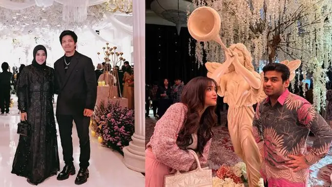 Potret para seleb kondangan Vior - Vincent (credit: instagram/attahalilintar/fuji_an)