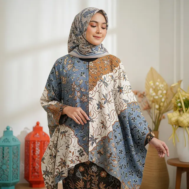 Model Batik Wanita untuk Lebaran (Image by Gemini AI)