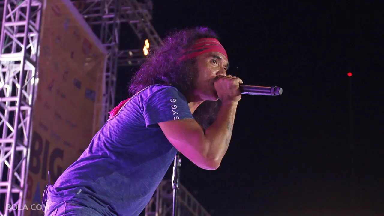 Konser perayaan hari ulang tahun ke-34 Slank di Jakarta, Selasa (26/12/2017).