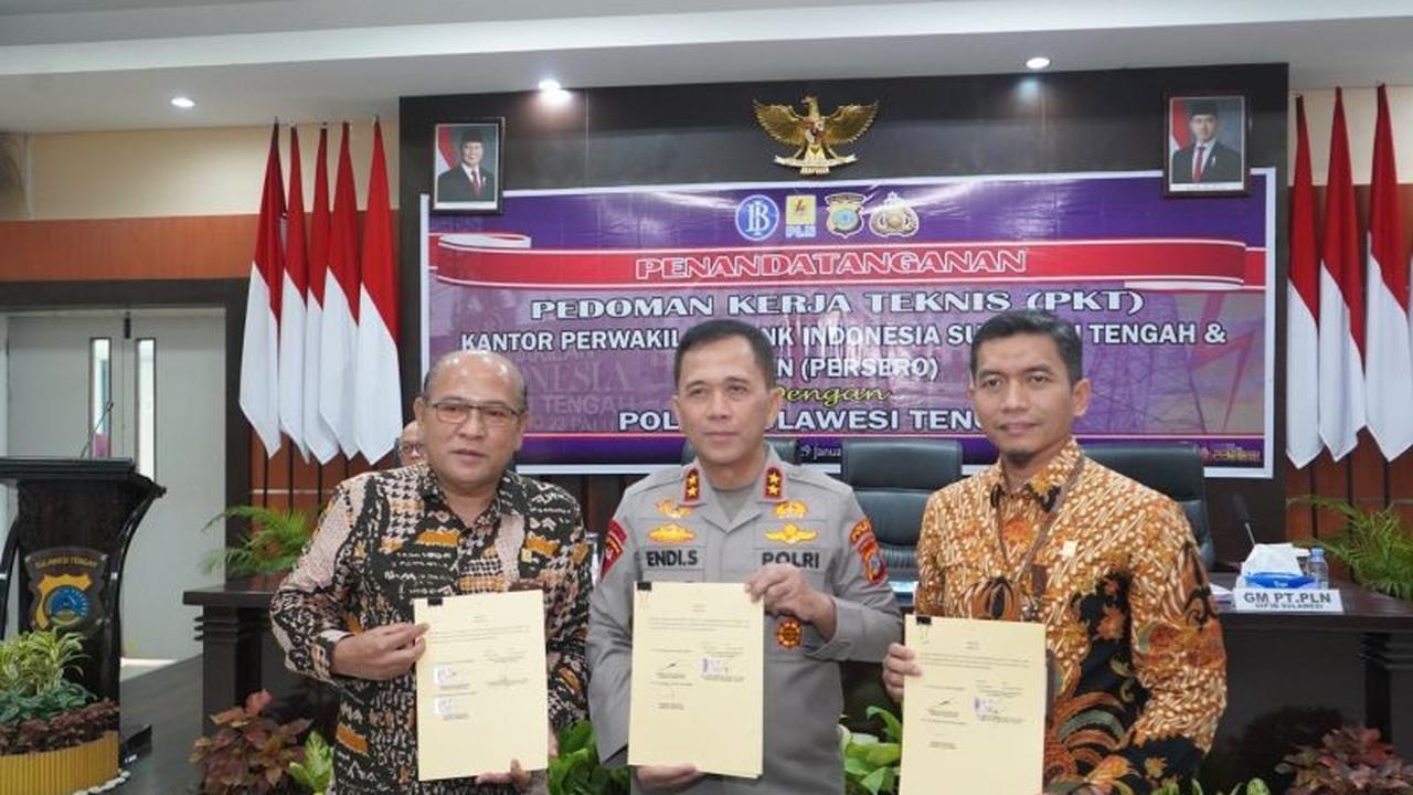 Polda Sulteng Perkuat Kerja Sama Lintas Lembaga dengan BI dan PLN Jaga Stabilitas Keamanan