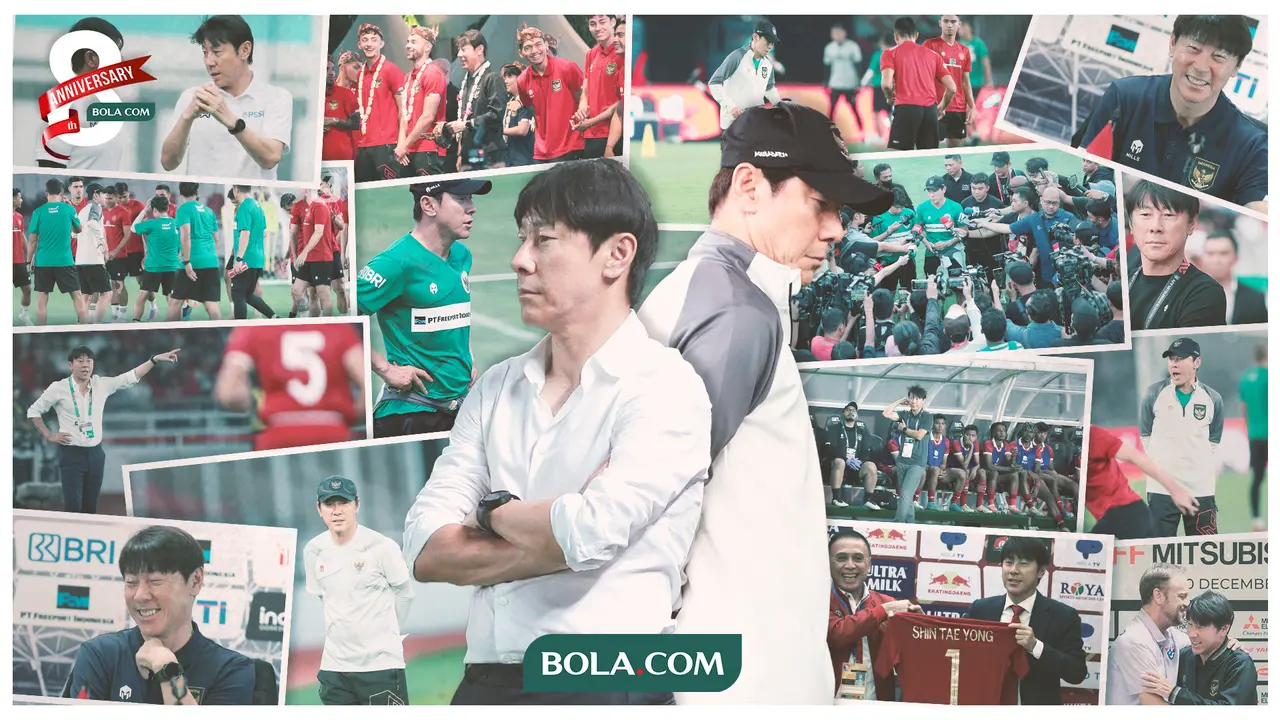 Ilustrasi - Kolase Foto Shin Tae-yong