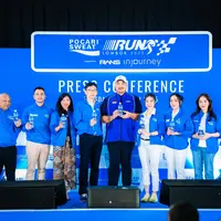 Sesi foto bersama narasumber pada press conference Pocari Sweat Run Lombok 2025 (Foto Dok: Pocari Sweat).