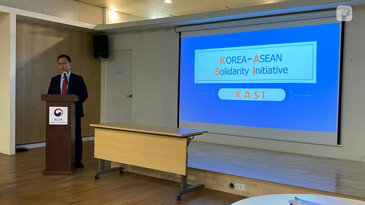 Pemerintah Korea Selatan mendukung keketuaan Indonesia sebagai ketua ASEAN tahun 2023, termasuk sepenuhnya mendukung 5 Point Consensus dalam upaya penyelesaian situasi politik di Myanmar (Liputan6.com/Teddy Tri Setio Berty).