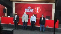 Acara peluncuran logo FIBA Asia Cup 2021 resmi diluncurkan di Stadion Gelora Bung Karno, Senayan, Selasa (13/4/2021). (Media FIBA Asia Cup 2021)