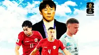 Kualifikasi Piala Dunia 2026 - Timnas Indonesia Vs Filipina - STY Dikelilingi Calvin Verdonk, Jay Idzes, Rafael Struick (Bola.com/Adreanus Titus)